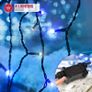 Icicle Lights 2000 LED Outdoor Christmas Lights 60M Lit Length, with Timer and 8 Modes - Blue/Cool White Image 5