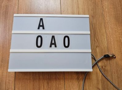 LED Lightbox including letters, USB