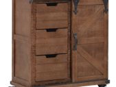 Storage Cabinet Solid Fir Wood 64x33.5x75 cm Brown