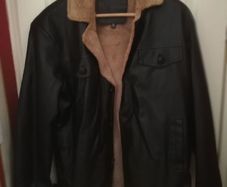 Black leather jacket
