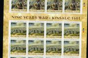 2001 Ireland Kinsale 1601 - Nine Years Wars (Irish Pikeman, English Cavalry, Spanish Pikeman &amp; Kinsale) Stamp Sheetlet Plate 1B1B1B1B Mint Never Hinged (MNH).
