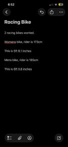 Road bikes wanted