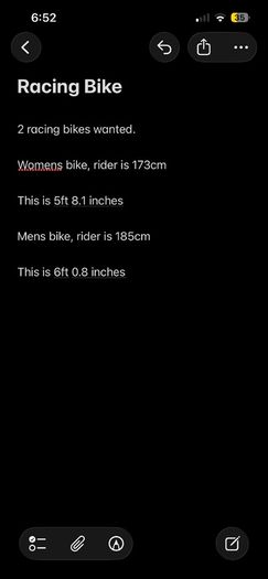 Road bikes wanted