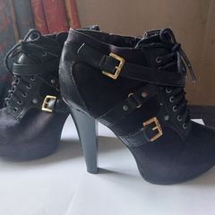 Guess black lace ankle boot (free post)