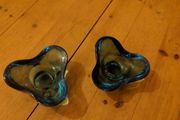 Villeroy &amp; Boch blue glass tea light candle holders