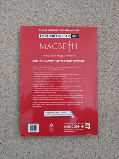 Macbeth Leaving Cert English Book