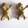 Nintendo Gold Trophy Series Super Mario Jakks 2.5" Figures X2 Image 2