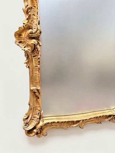 French Style Ornate Giltwood Panel Mirror