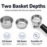 2 Pack 51mm Stainless Steel Espresso Portafilter Baskets Single Double Cup  Precision punched for even extraction, food-grade finish, heat-resistant, easy to clean, fits high-pressure coffee makers Image 3