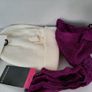 New child's white beanie hat and scarf tag attached Image 3