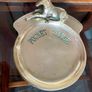 Vintage "Pocket Change" Embossed Brass Coin Trinket Valet Dish Desk Tray Money Pin Dish Image 8