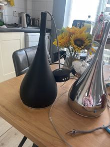 Firstlight Jasmin Chrome Teardrop Pendant Light x2