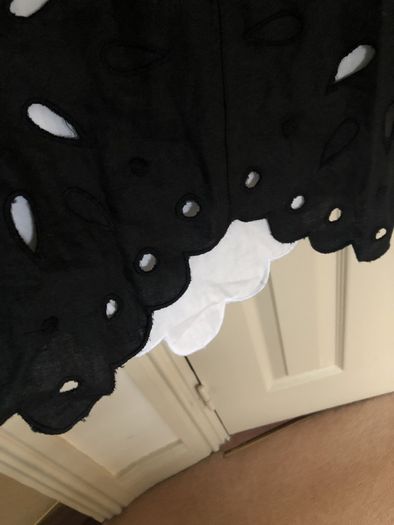Black & white 100% linen Dress