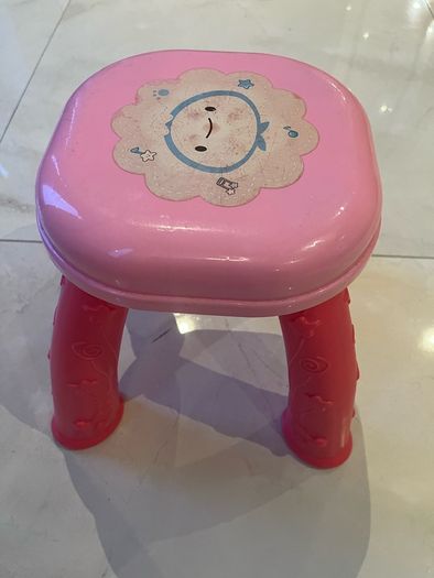 pink toddler stool