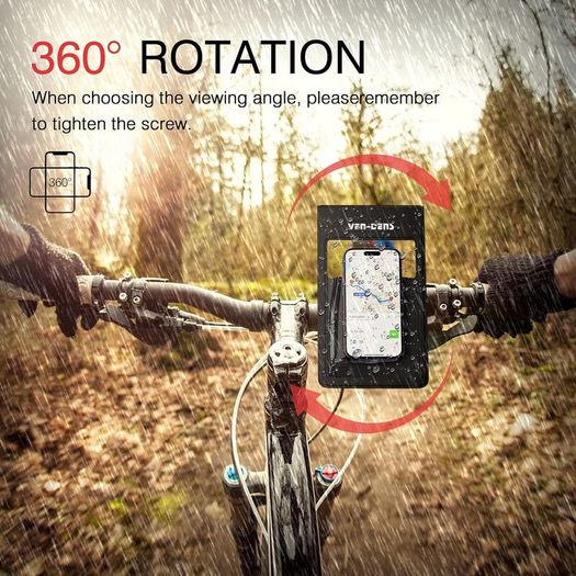 Ven dens VD - HD029 Deep Waterproof Bike Phone Holder - Universal Mount for Cycling, Motorbiking & Outdoor Use