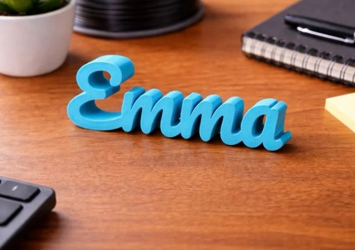Customisable name desk ornament
