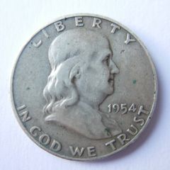 1954 Benjamin Franklin San Francisco Sterling Silver Half Dollar 1954 Benjamin Franklin Half Dollar - 12,3g
