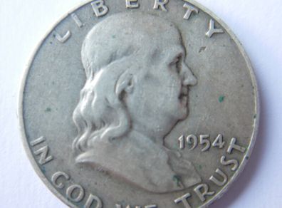 1954 Benjamin Franklin San Francisco Sterling Silver Half Dollar 1954 Benjamin Franklin Half Dollar - 12,3g