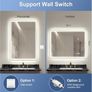600x800 mm Gold-Bathroom-Mirror-with-LED-Lights, LED-Bathroom-Mirror-Wall-Mounted with Bluetooth, Anti-fog, 3 Colours Dimmable, Memory Function, IP44, Tempered Glass, Horizontal/Vertical Image 2