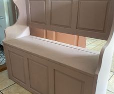 Solid pine bench with storage
