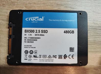 5 SSDs Crucial 480 GB