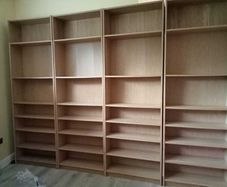4 IKEA Extra-Tall Billy Bookcases with Top Height Extensions