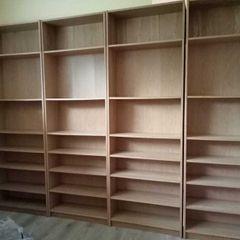 4 IKEA Extra-Tall Billy Bookcases with Top Height Extensions