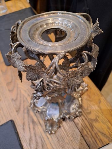 Antique Victorian Edwardian Silver Plated Grapevine Centrepiece