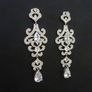 Vintage Style Crystal Dangle Silver Earrings Image 4