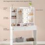 Dressing table with LED Hollwood mirror LED BULBS Image 2