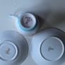 Regina  beautiful colours china teacup saucer and plate trio ten euro per trio Image 7