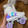 Kids Quad Roller Skates 100 - Lilac. size 13 Image 4