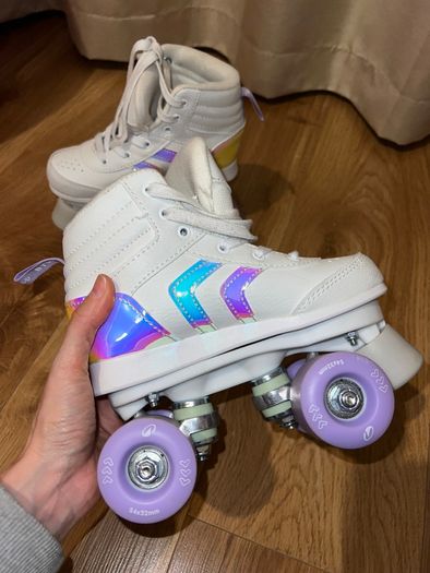 Kids Quad Roller Skates 100 - Lilac. size 13