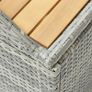 Garden Storage Bench 120 cm Poly Rattan Grey Image 3