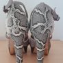 Grey/Snakeprint Platform Heels Image 5