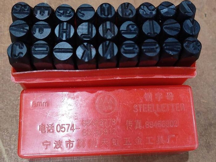 New Steel Letter Punch Set  3mm 4mm 5mm 6mm 8mm 10mm 12.5mm