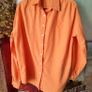 100% Cotton Oversized Orange Shirt - January Clearance Image 7