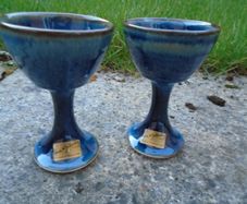 Goblets, Pottery, Louis Mulcahy pottery.