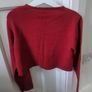 Girls red Christmas cardigan Image 3