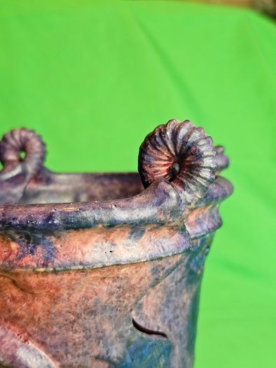 Michael Kennedy Sligo Studio Pottery Vase , Irish Ceramic Art, Ram Horn Handles