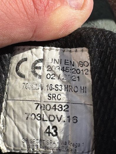 Gri Sport Safety Boots Uk9