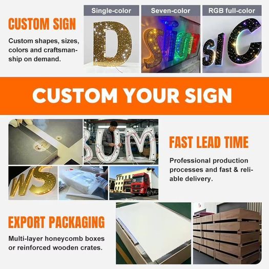 Custom LED Perforated 3D Channel Letters & Business Signage