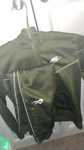Nike Kids Sportswear Repeat PK Full Zip Jacket Kids Medium Khaki Green