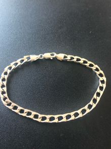 sterling silver flat link bracelet