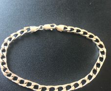 sterling silver flat link bracelet