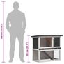 Outdoor Rabbit Hutch 1 Door Grey Wood Image 3