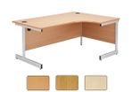 New 1800 x 1200mm Radial Desk Beech/White/Maple/Oak