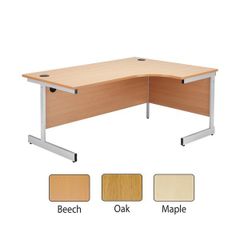 New 1800 x 1200mm Radial Desk Beech/White/Maple/Oak