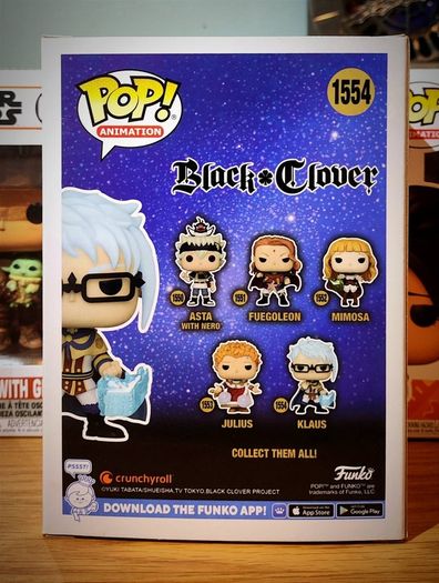 Funko Pop 1554 Black Clover Klaus Anime Manga Figure Asta Yuno Noelle