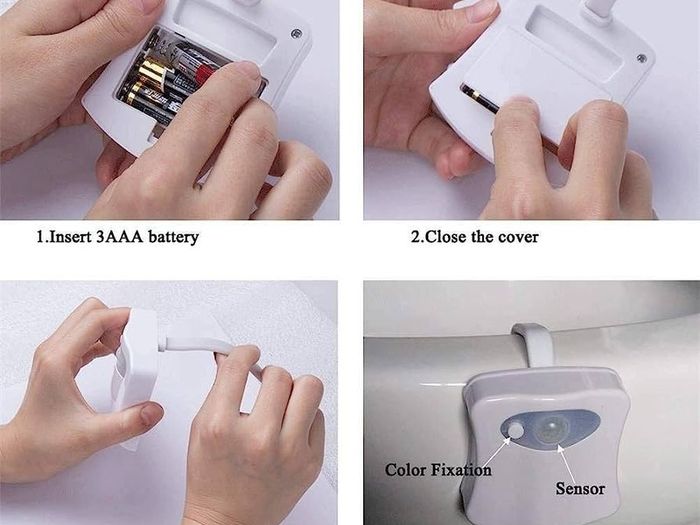 Night Light Motion Activated by ZSZT, Two Modes with 8 Color Changing, Sensor LED Washroom Night Light Fits Any Toilet (FREE SHIPPING)
